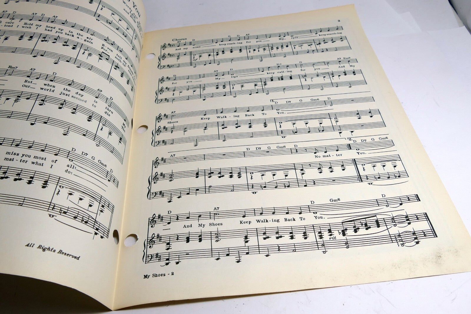 My Shoes Keep Walking Back to You  Ray Price Mitchell 1957 Sheet Music