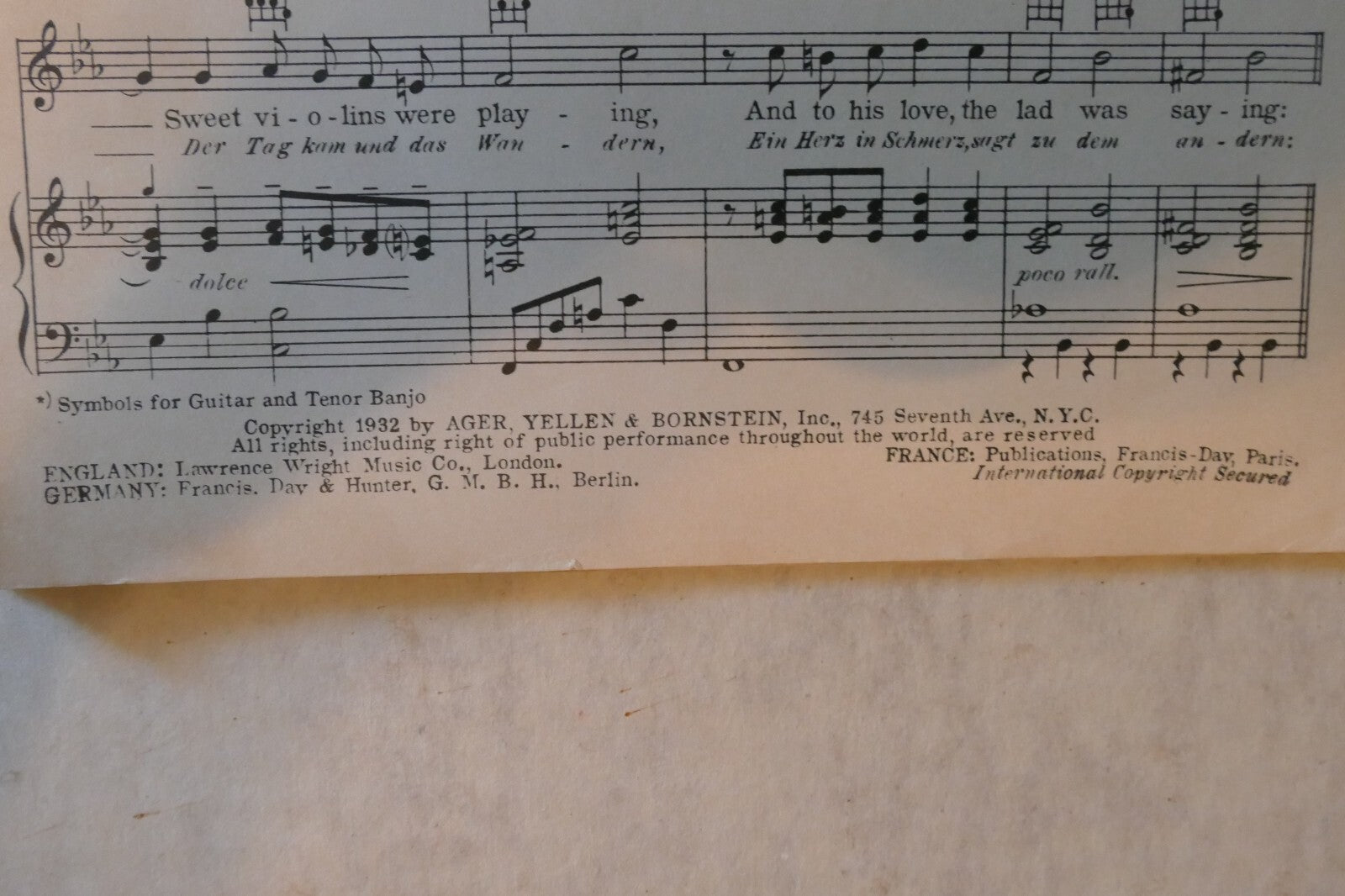 Auf Wiedersehen My Dear 1932, by Milton Ager, Al Hoffman, Al Goodhart, Ed Nelson