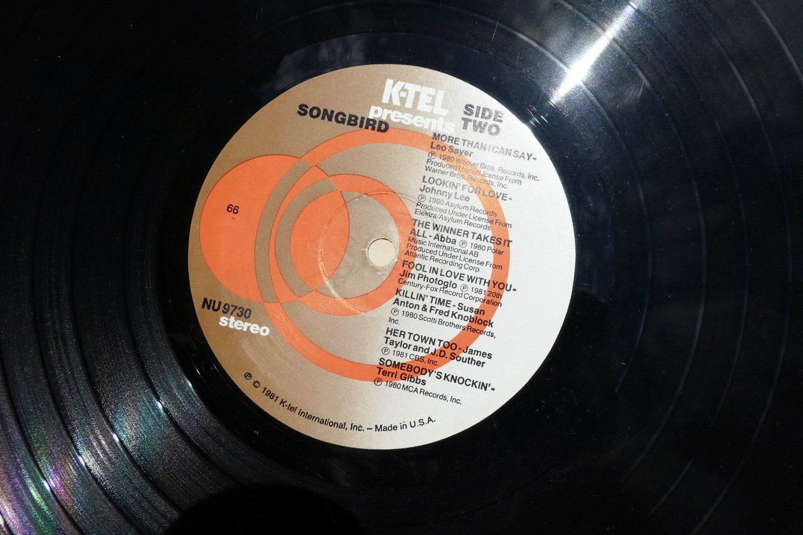 SONGBIRD NU9730 LP Vinyl McLean Sayer Abba James Taylor 1981