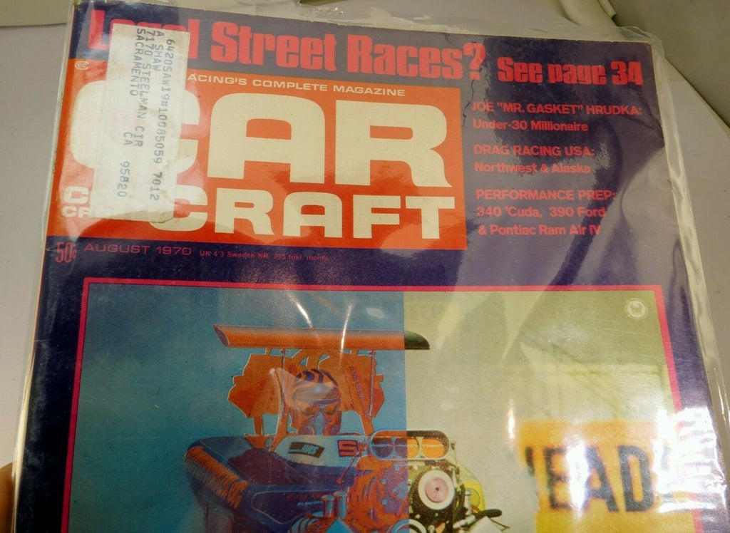 Car craft magazine august 1970 legal street racing? drag racing usa 340 'cuda