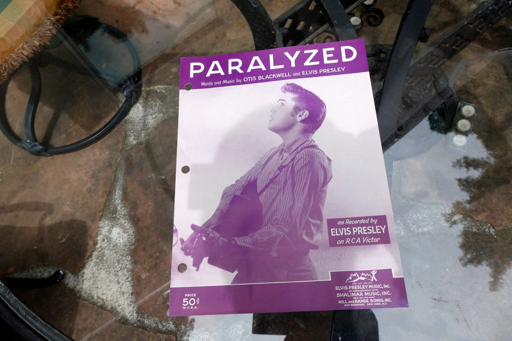 Paralyzed  Elvis Presley by Otis Blackwell 1956 Sheet Music