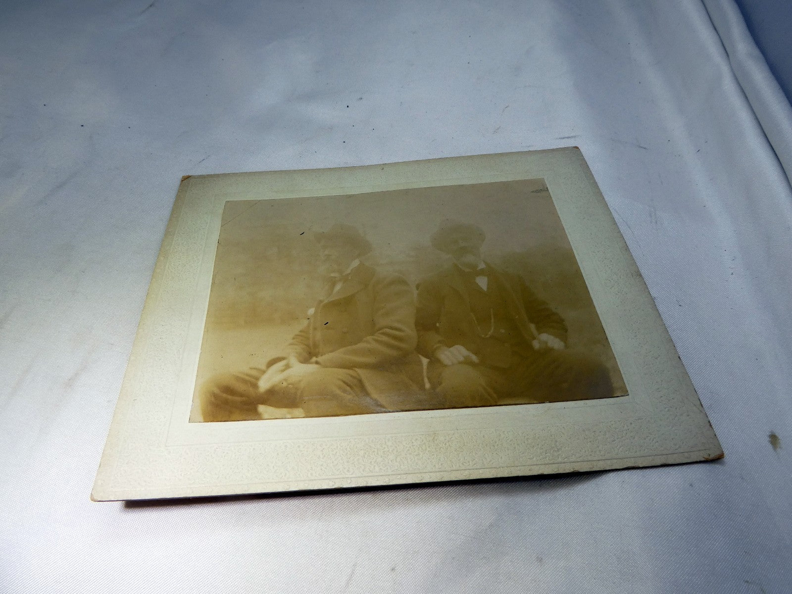 vintage picture two gentlemen black and white 1900's