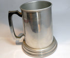 Beer stein pewter mug with glass dice game bottom las vegas