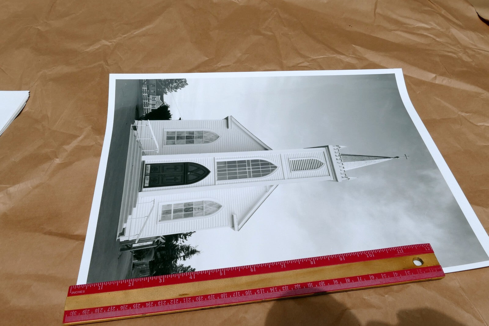 St. Teresa of Avila Church California 11X14" Black & white Picture Photo Sonoma