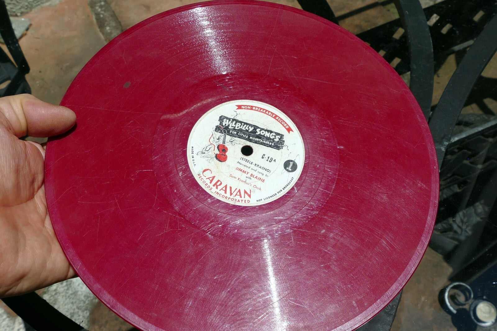 Jimmy Blaine Hillbilly Songs For Little Mountaineers 78 RPM C-19 Jimmy Blain