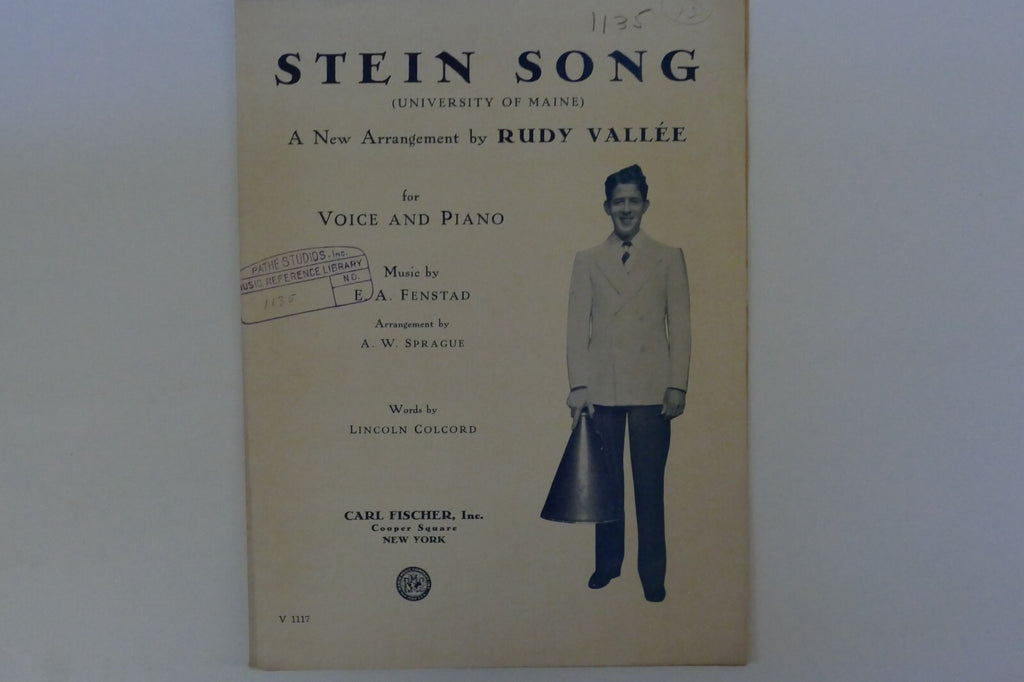 Stein song (university of maine), 1930, sheet music by lincoln colcord and e.a. fenstad