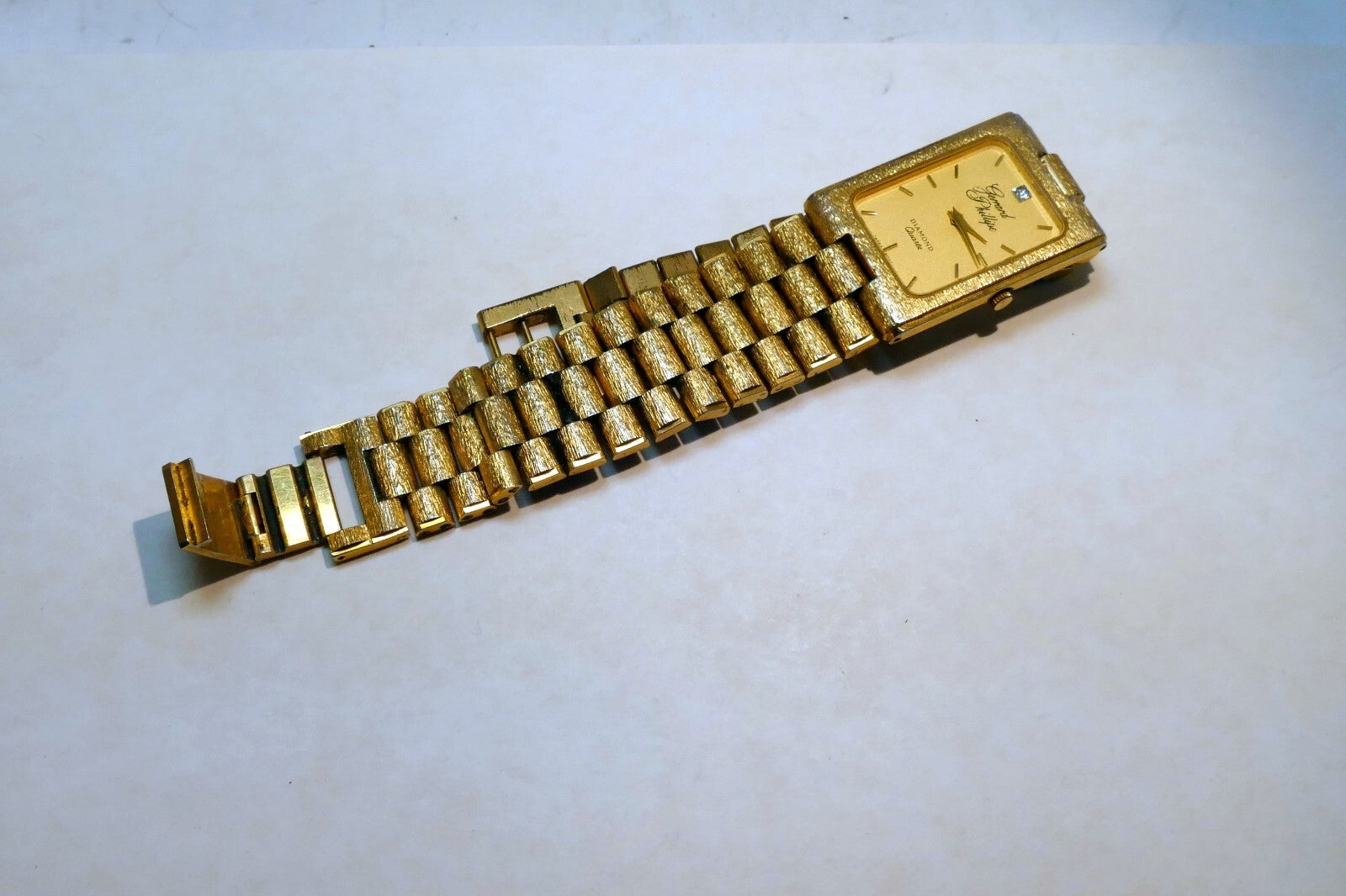 Gerrard Phillipe Diamond Quartz 18K plated Gold Tone Watch