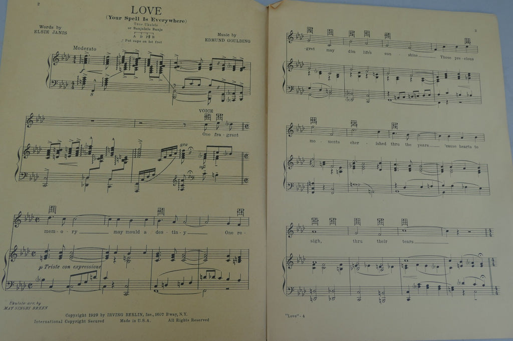 Love your spell is everywhere by Edmund Goulding 1929 Irving Berlin