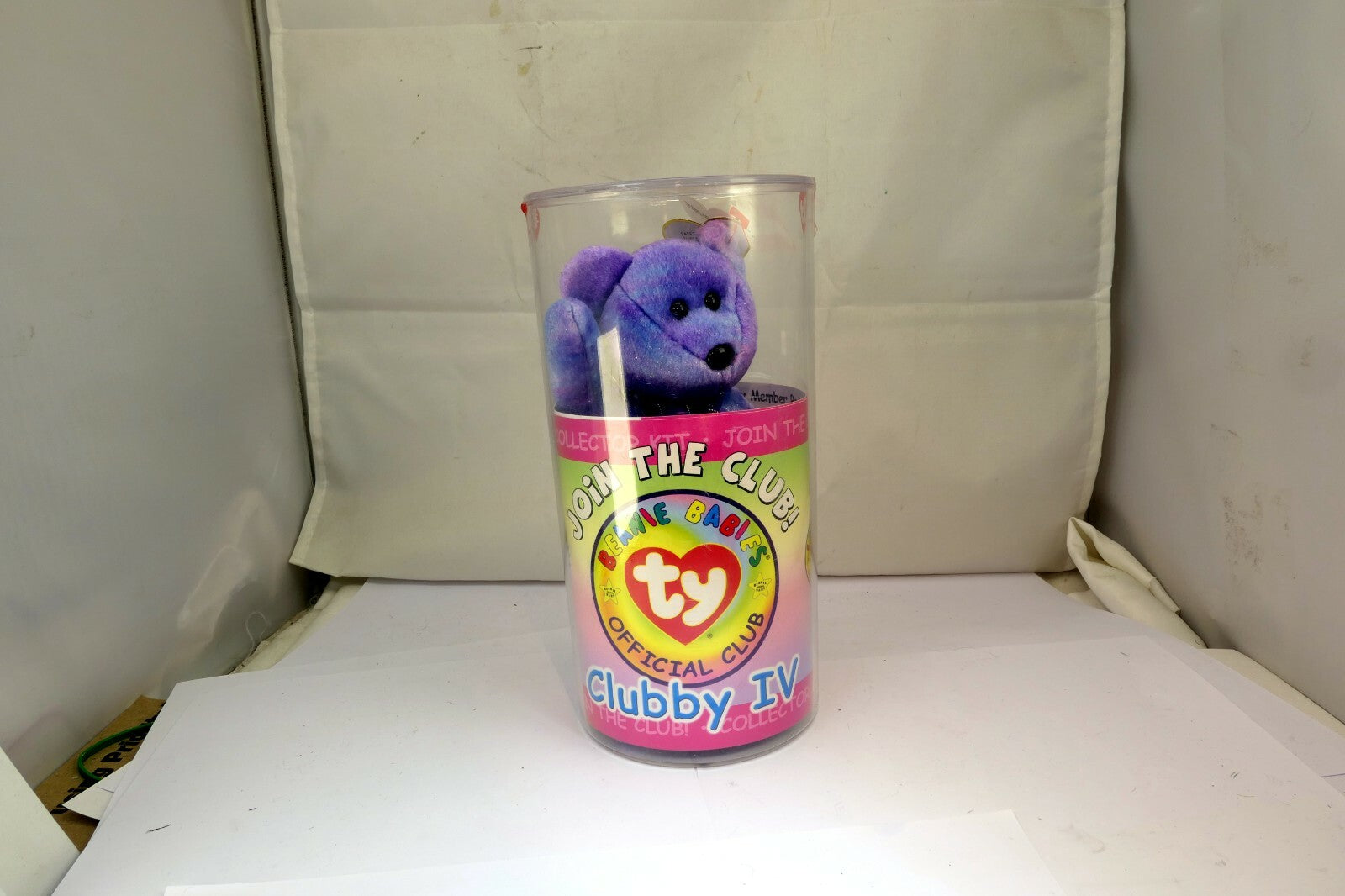 TY Beanie Babies "Clubby IV" USA 8" with Official Club button badge surprise 