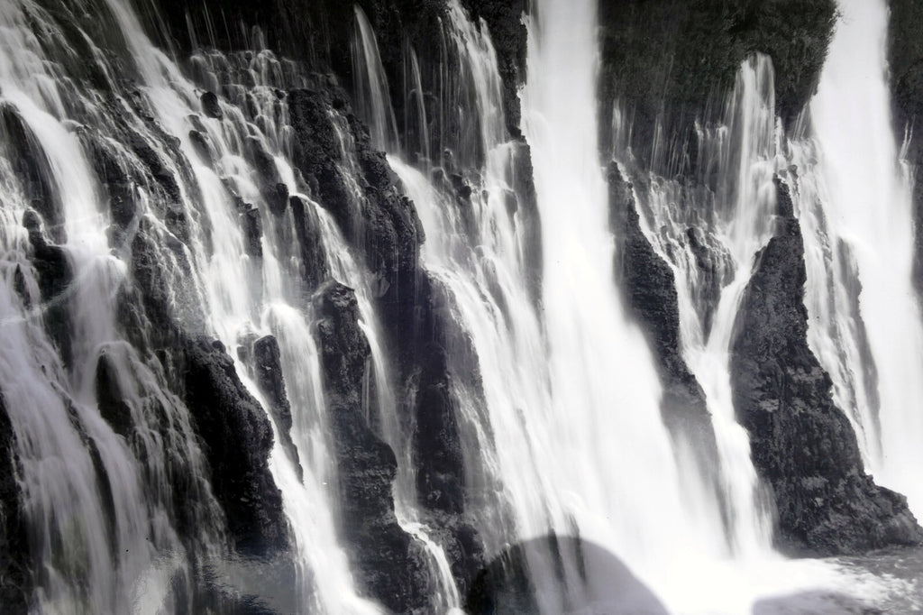 Mt. Shasta California 11X14" Black & white Picture Photo Burney Falls USA
