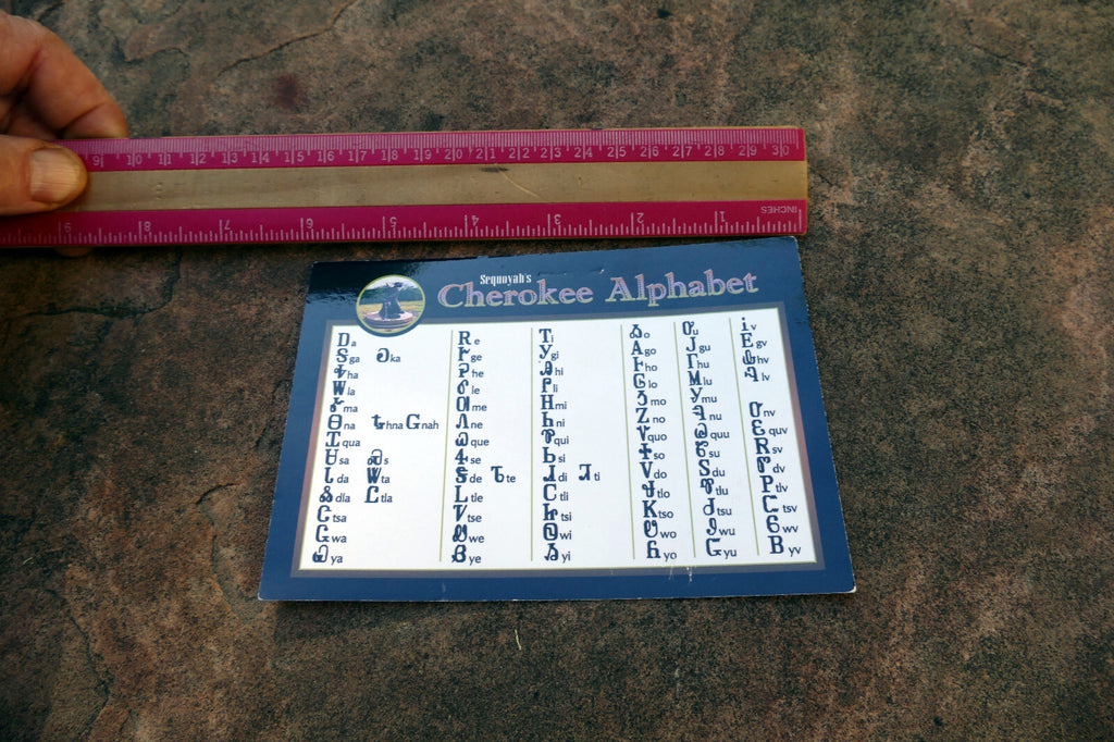 SEQUOYAH'S CHEROKEE ALPHABET  NATIVE AMERICAN WRITING CONTINENTAL SIZE POSTCARD