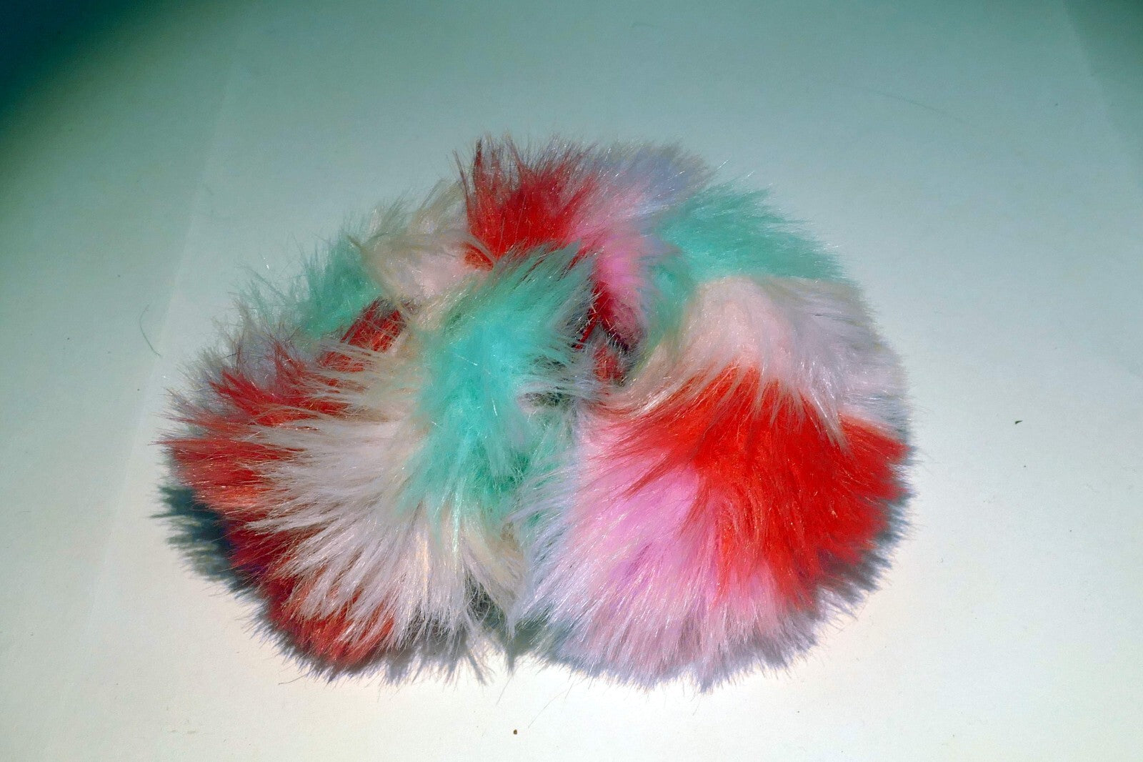 Rainbow Stripes - Slap Bracelet - Fuzz'd   fluffy pink