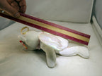 TY Beanie Babies HALO white Teddy Bear - mint with tag Brown nose black eyes