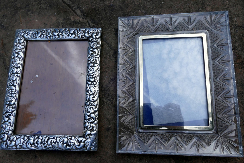 Pack of 3 Four Metal/Glass Picture Portrait Frame 5X7" Art Photo Mixed lot