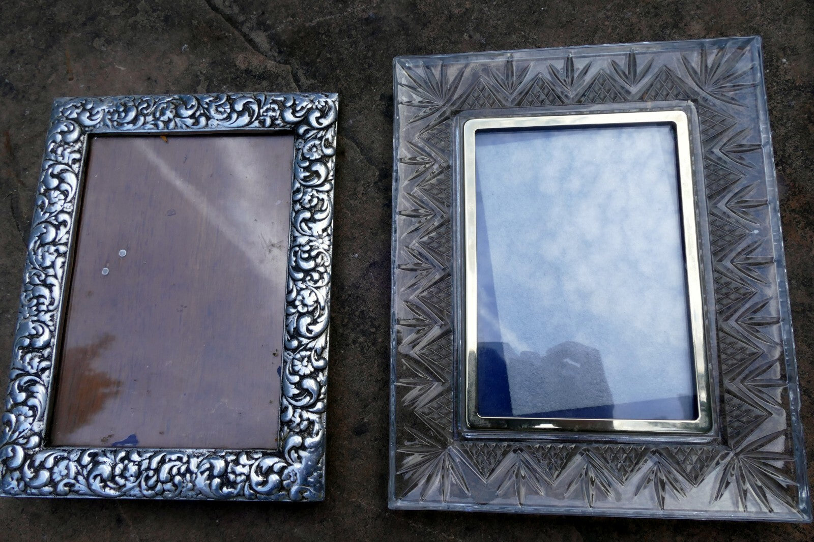 Pack of 3 Four Metal/Glass Picture Portrait Frame 5X7" Art Photo Mixed lot