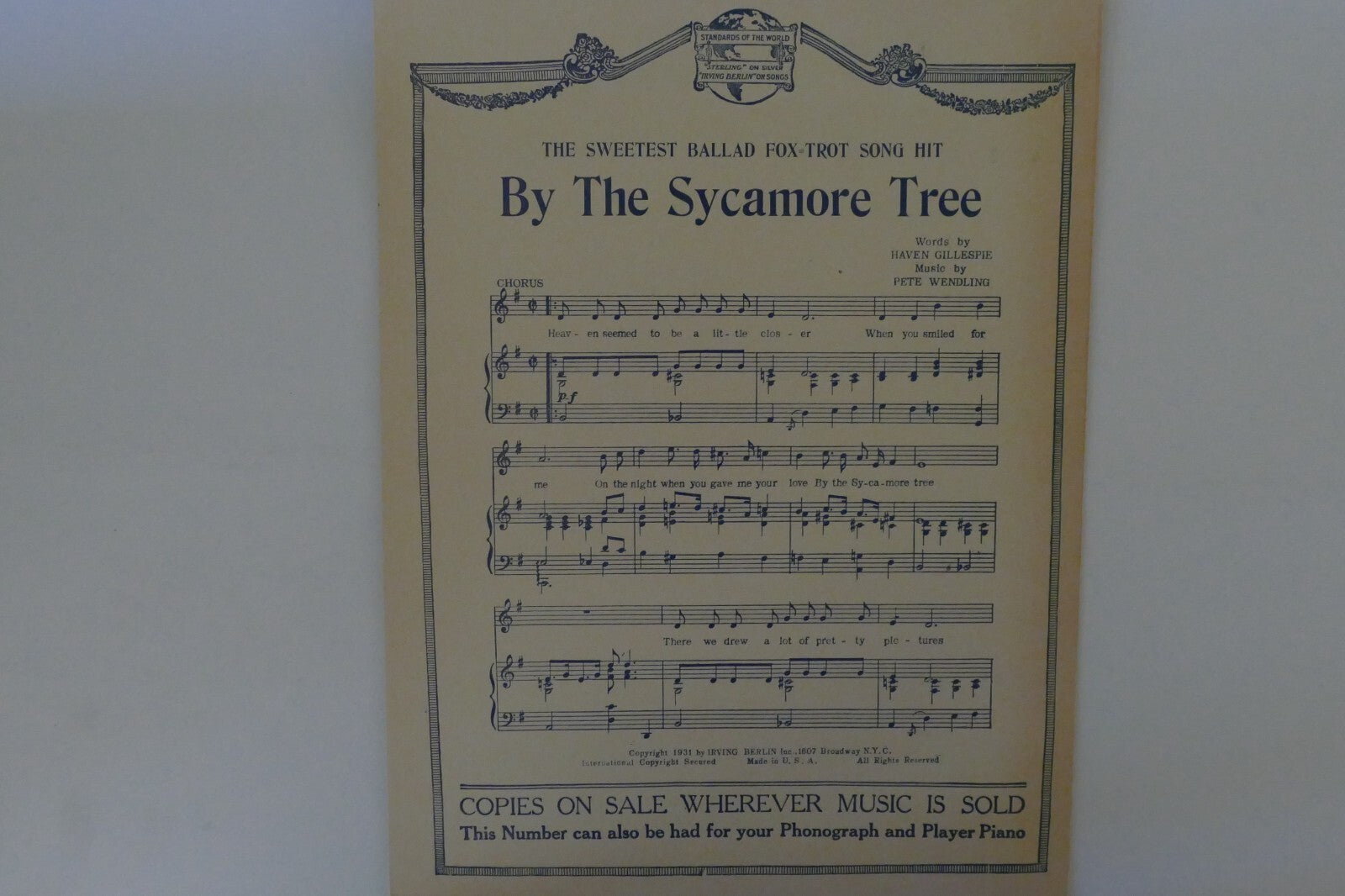 When I Tell You I Love You Believe Me Dear, 1931, by Bill Hansen