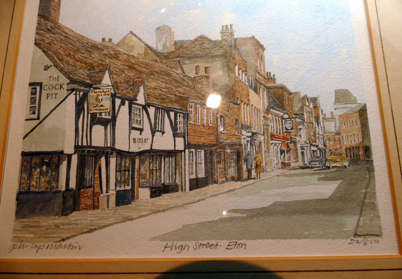 Glyn martin print signed numbered framed high street eton 22/850