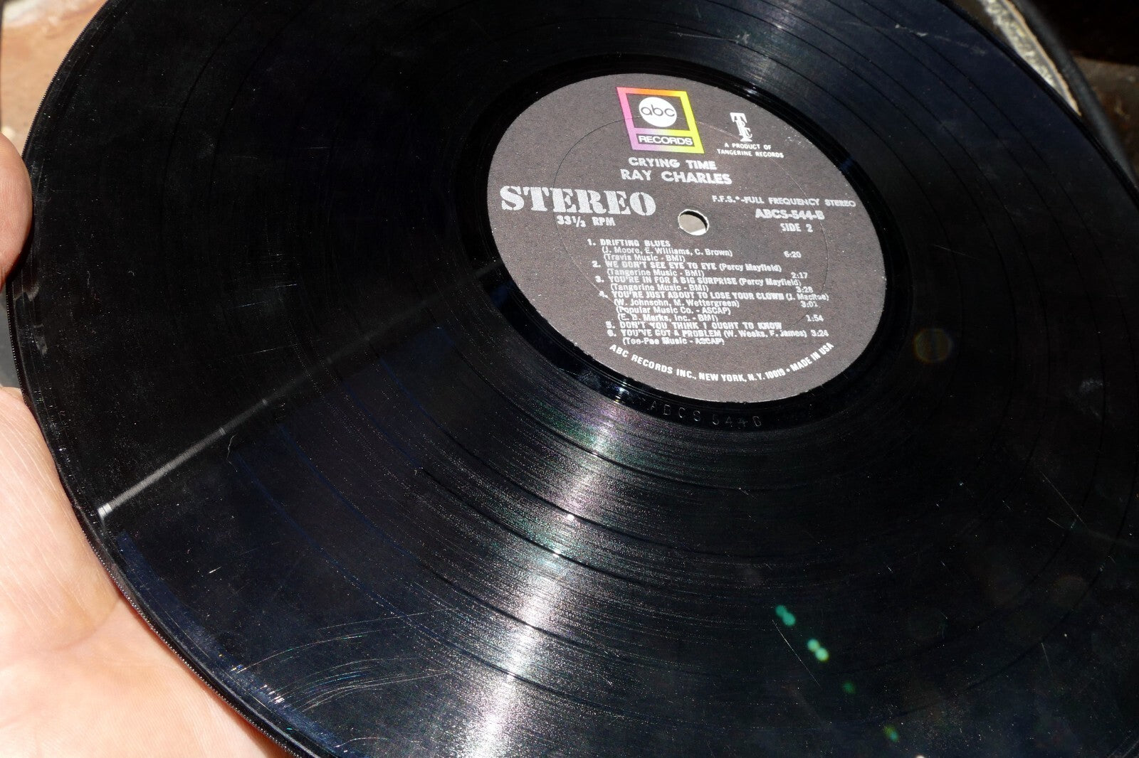 Ray Charles Crying Time LP A  544 ABC Paramount Records LP album