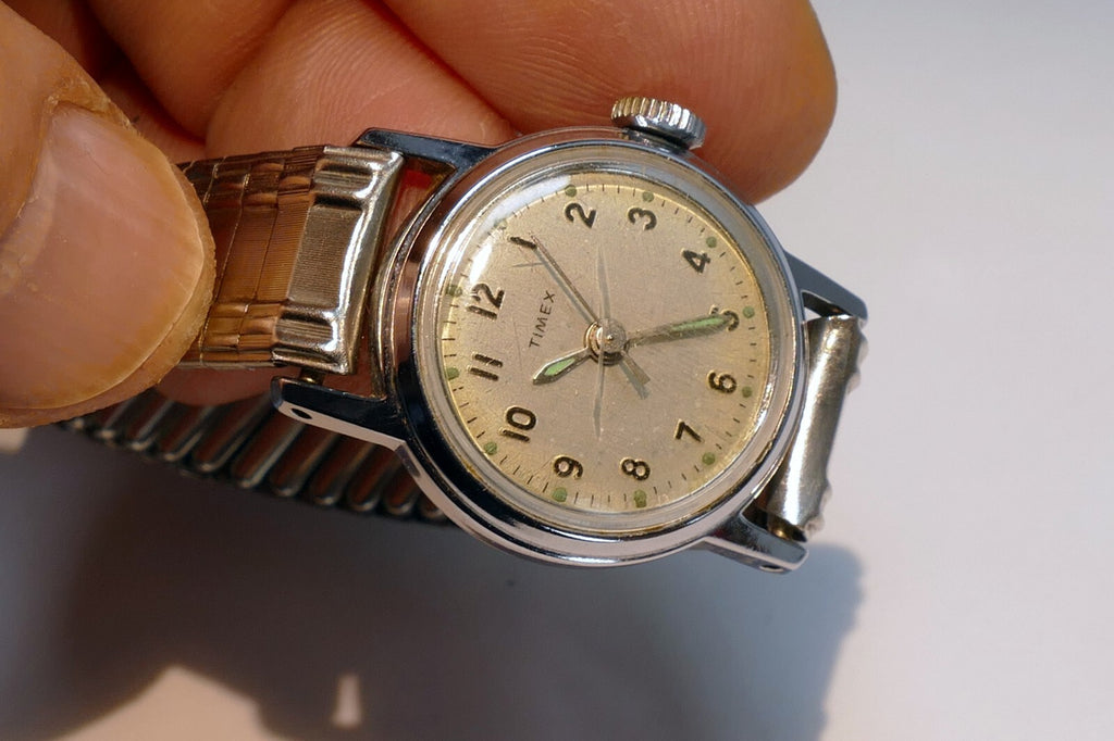 TIMEX LADIES WATCH WRISTWATCH Silver TONE - as found Untested  parts or repair