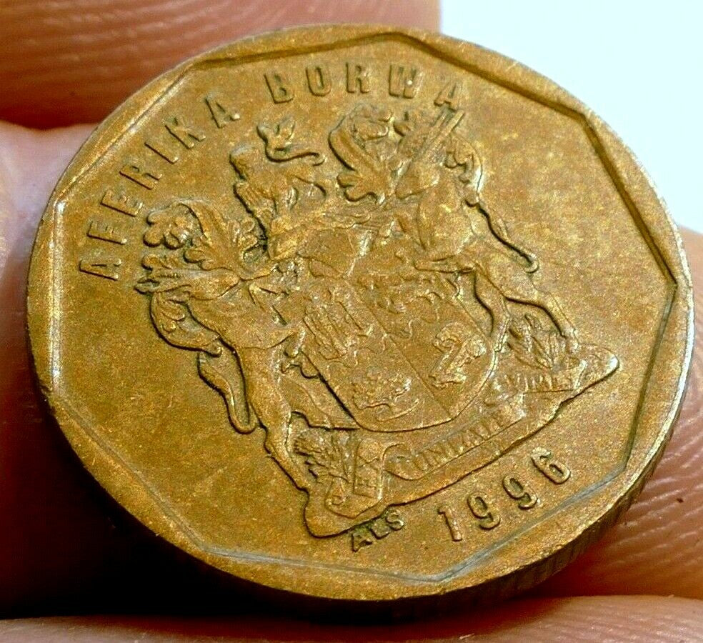 South africa 20 cents tswana legend   aferika borwa coin 1996