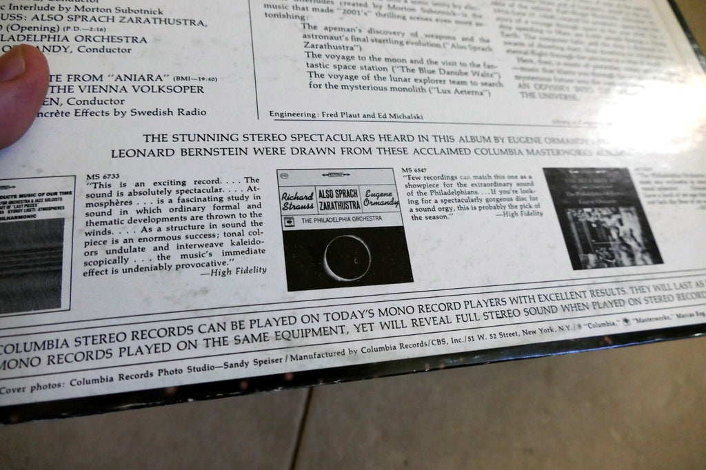 Ormandy/Bernstein ~ 2001 A Space Odyssey a 33⅓ Vinyl LP Recording NM MS 7176