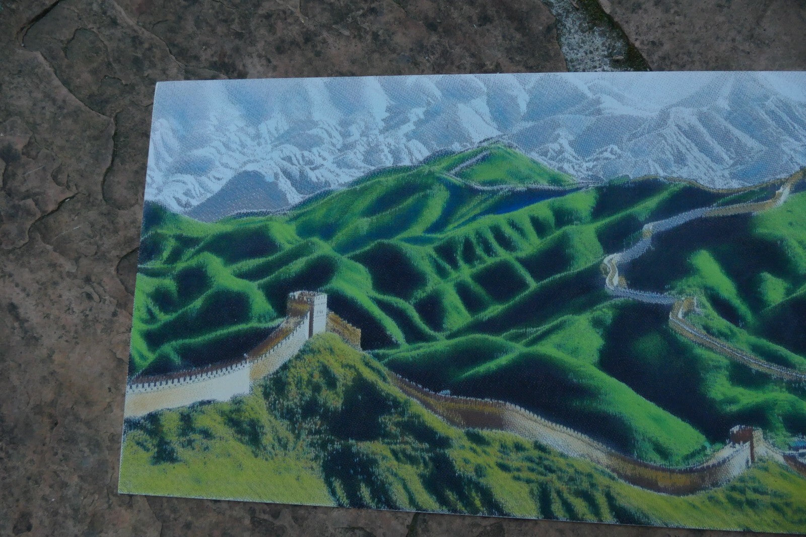 GREAT WALL OF CHINA Silk Weaving large 16X38"