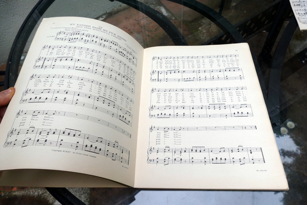 Sixty France Folk-Songs sheet music edited J. Tiersot  1915 Boston USA