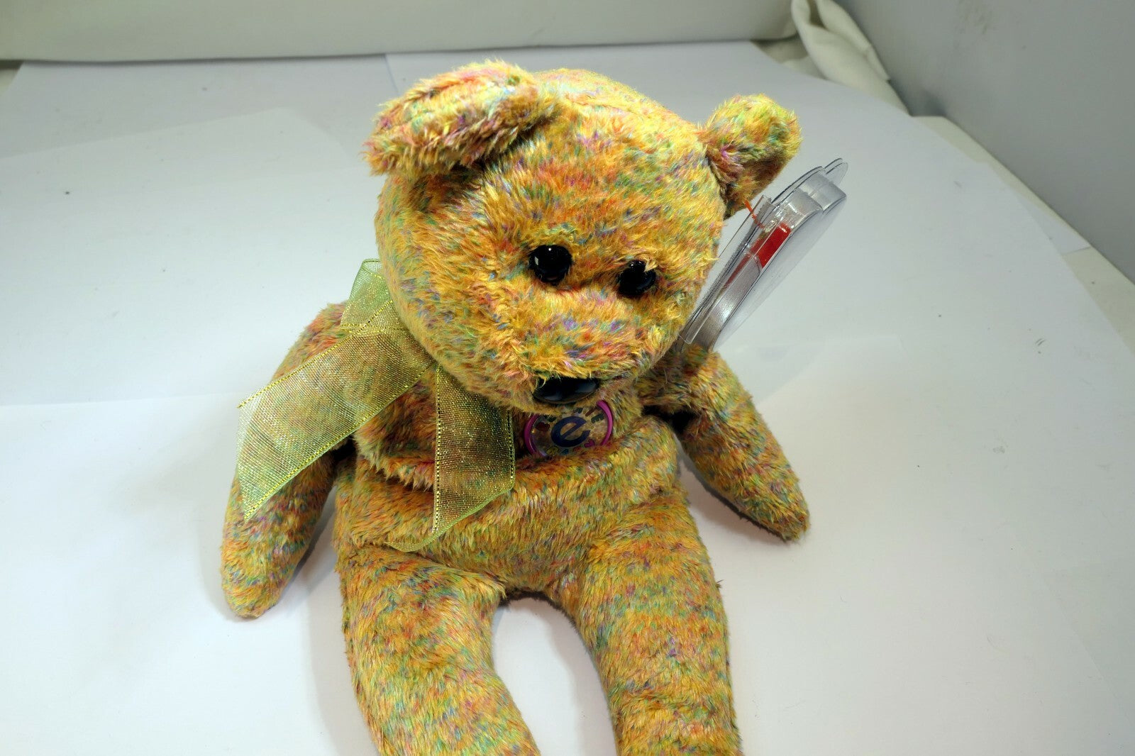 TY Beanie Babies E "Speckles" USA 2000 Teddy Bear 8" new unused with tag