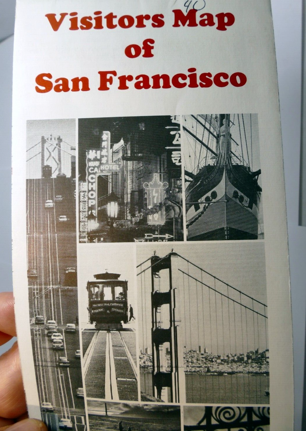 1974 visitors map of san francisco attractions dining lodging shopping usa