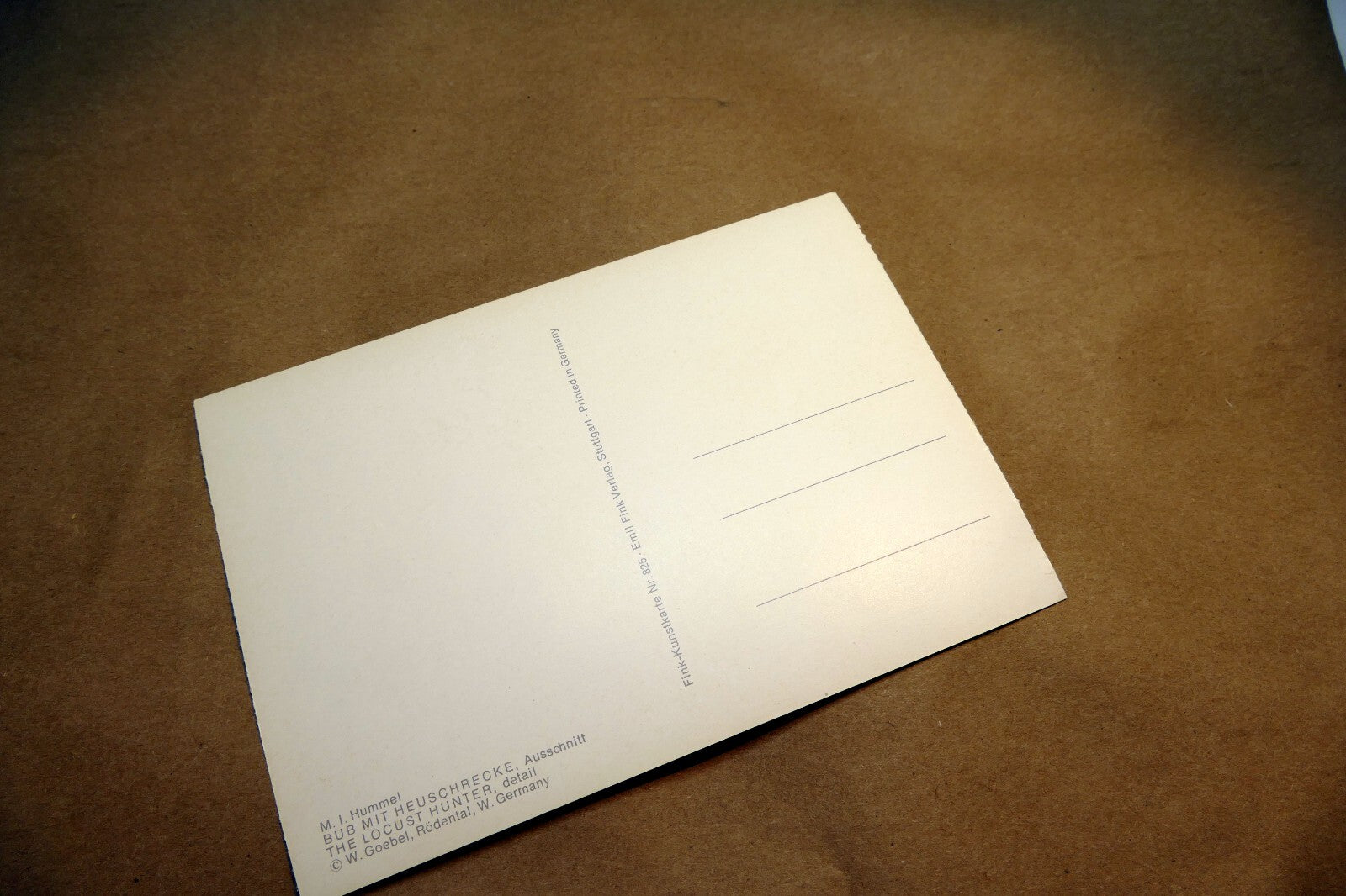 Hummel - Unposted - Bub Mit Heuschrecke  Postcard W. Germany Art