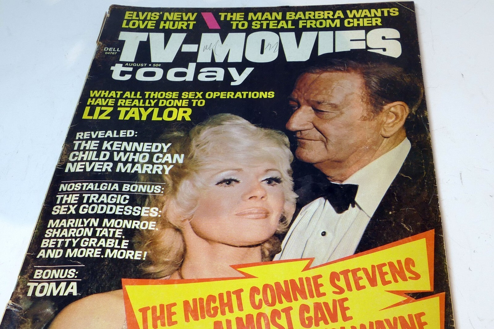 1974 august tv movies today magazine elvis hurt, liz taylor, barbara steals cher