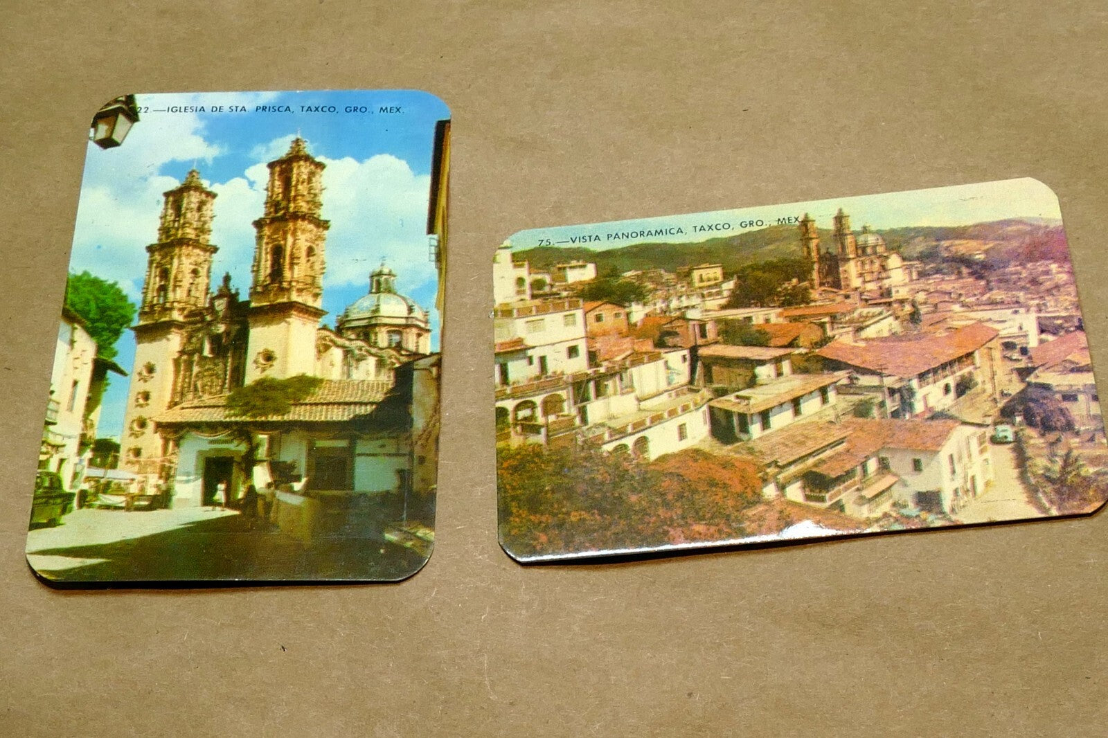 Taxco gro mexico 1960's mexico pocket calendar panorama church vista