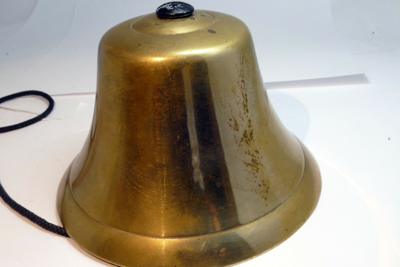 4" Solid Brass Doorbell Hanging Entry Wall Decor Vintage  missing handle 