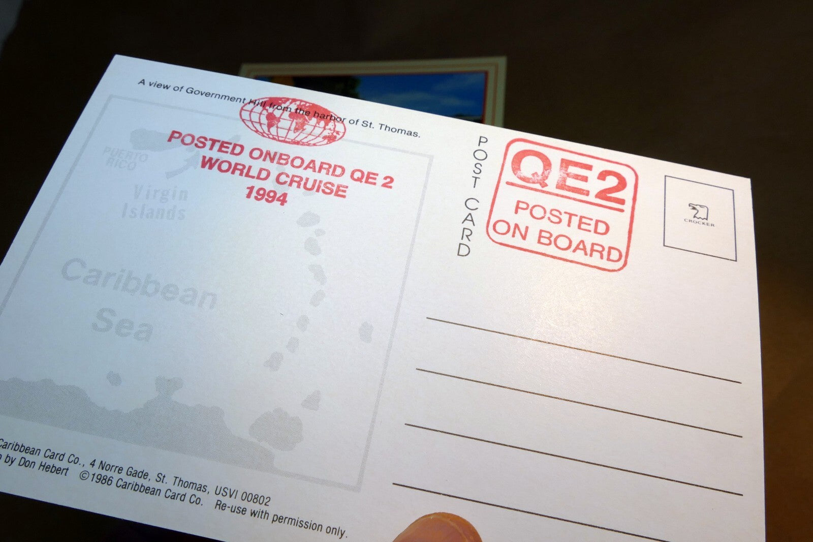 1980's Postcard St. Thomas Virgin Islands lot of 3 vintage 1990's Caribbean sea