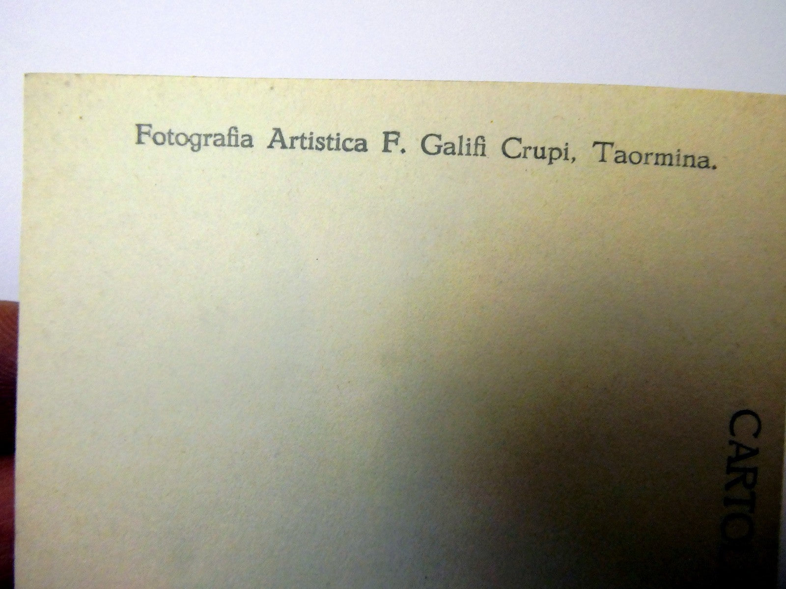 Cartolina Postale Carte "Gevaert" postcard AntiqueTaormina Italie 1900's unused