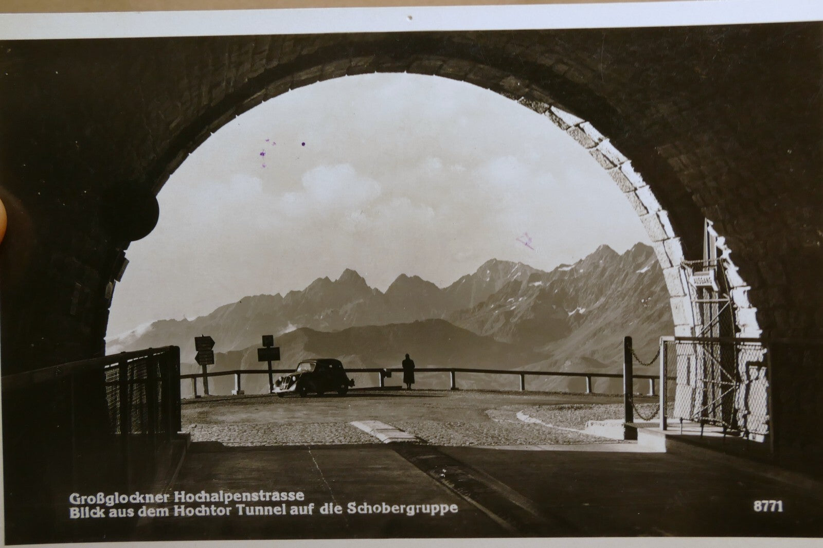 Grossglockner hochtor tunnel die schober alpine road postcard austria   unposted