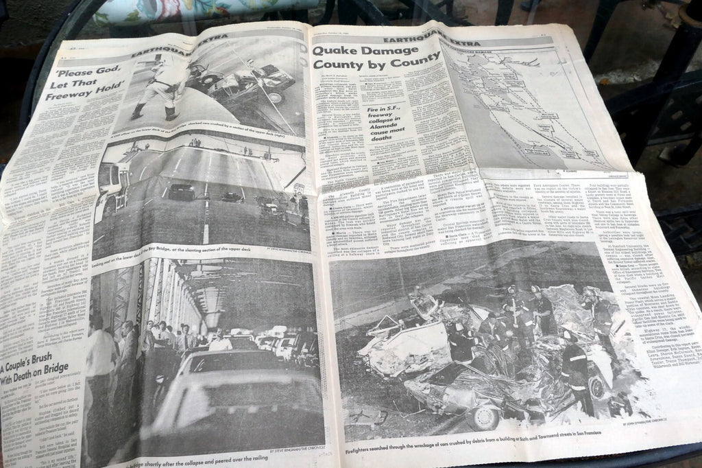 1989 San Francisco Chronicle Earthquake Oct. 18th EXTRA EXTRA -  Hundreds dead