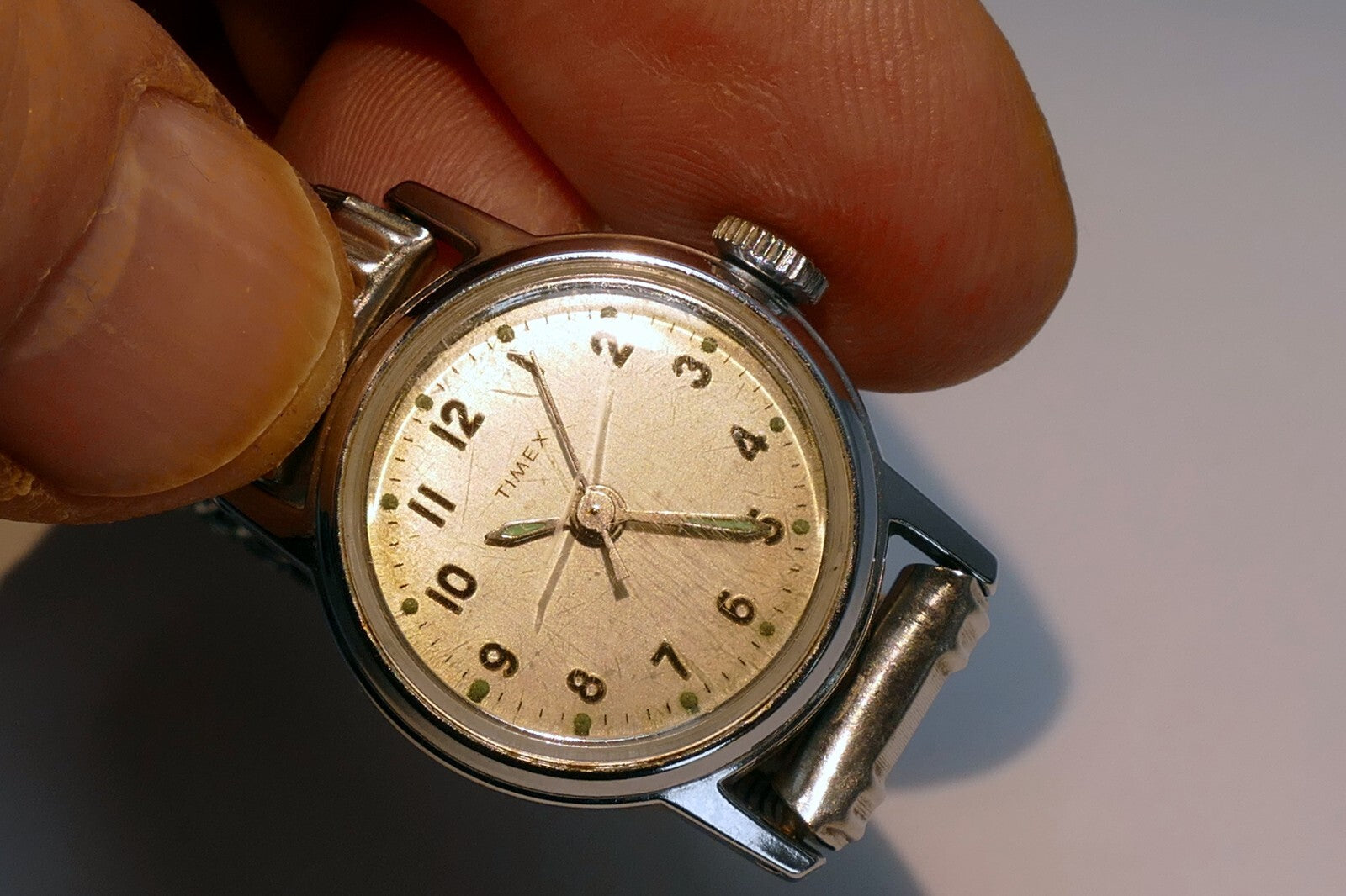 TIMEX LADIES WATCH WRISTWATCH Silver TONE - as found Untested  parts or repair