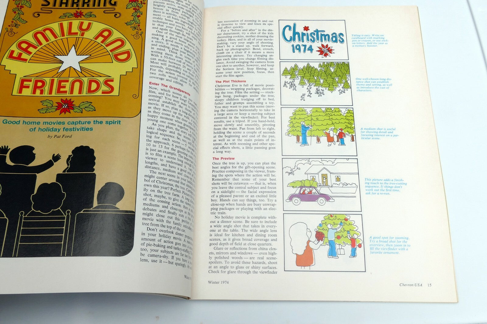 Winter 1974 Chevron USA Travel Club Magazine Snowshoeing Christmas Tennis