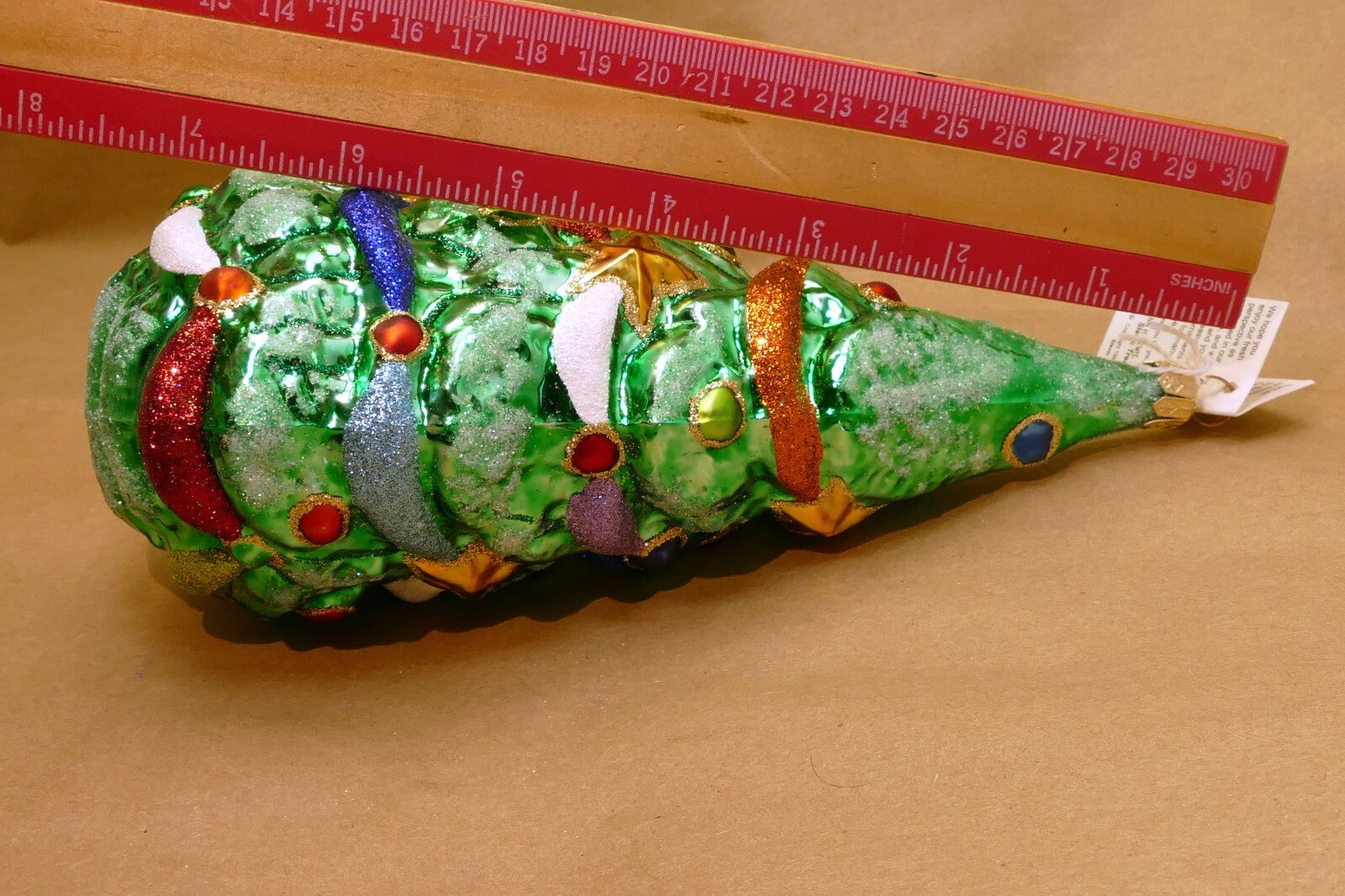 Slavic Treasures 8" Blown Glass Christmas Tree Ornament
