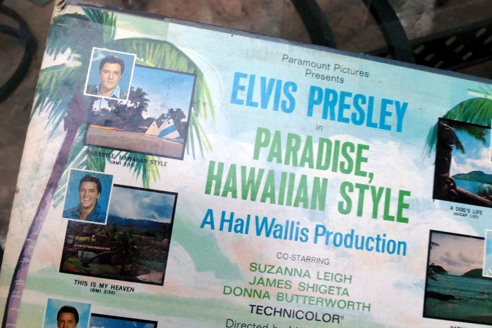 1966 Elvis Presley Paradise Hawaiian Style  LPM-3643 - ALBUM ART COVER ONLY