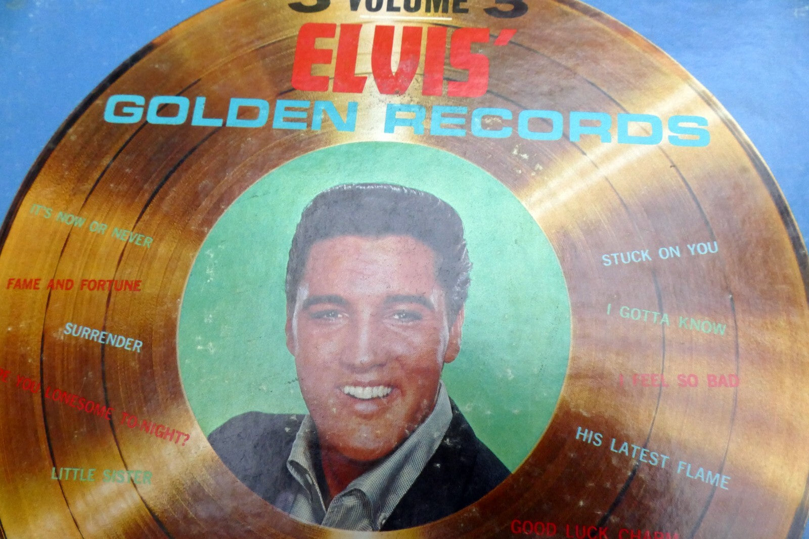1962 elvis presley golden records volume 3 rca lsp 2765   vinyl album art cover only