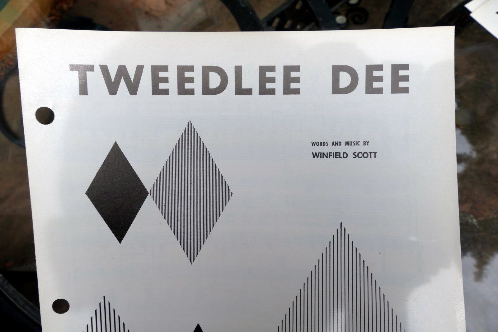 Tweedlee dee by winfield scott 1954 sheet music orchestra
