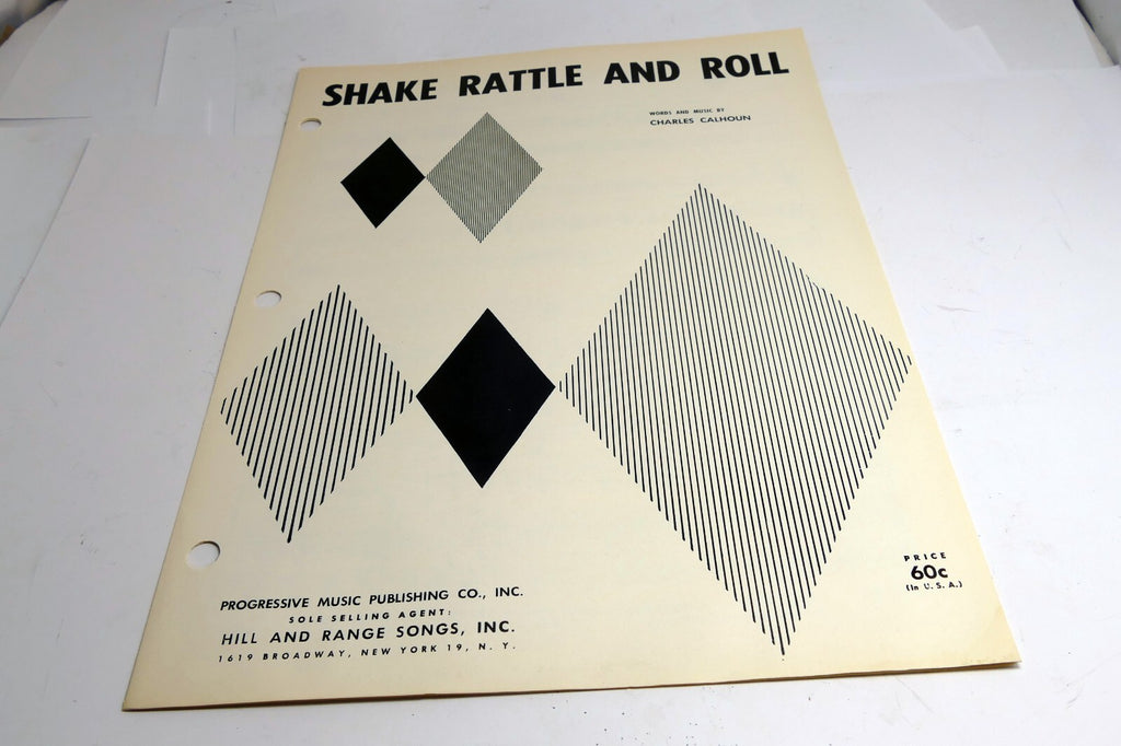 Shake Rattle and Roll Charles Calhoun  1954 Sheet Music Stone