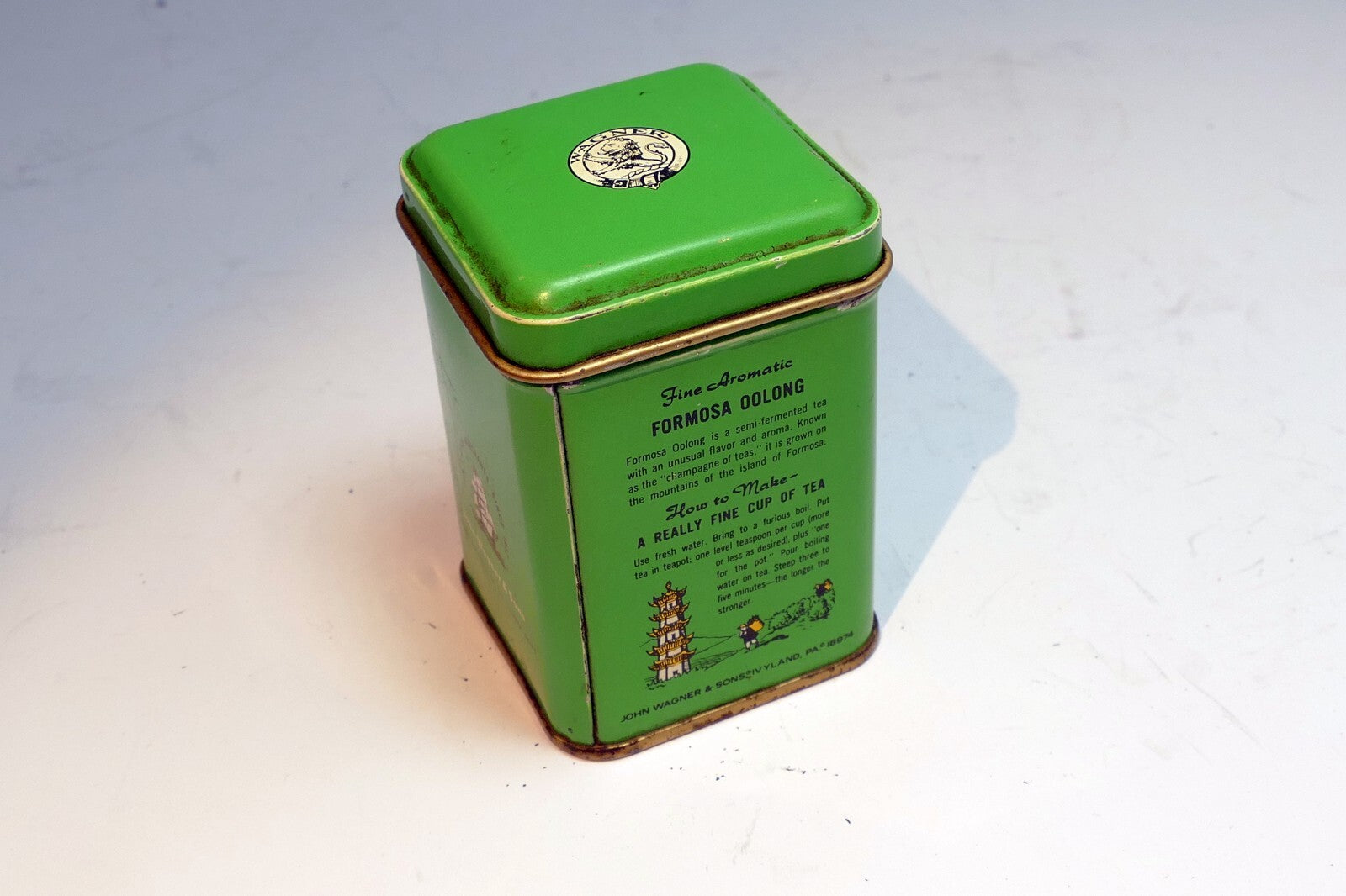 Tea Tin Formosa Oolong by John Wagner & Sons kitchen decor