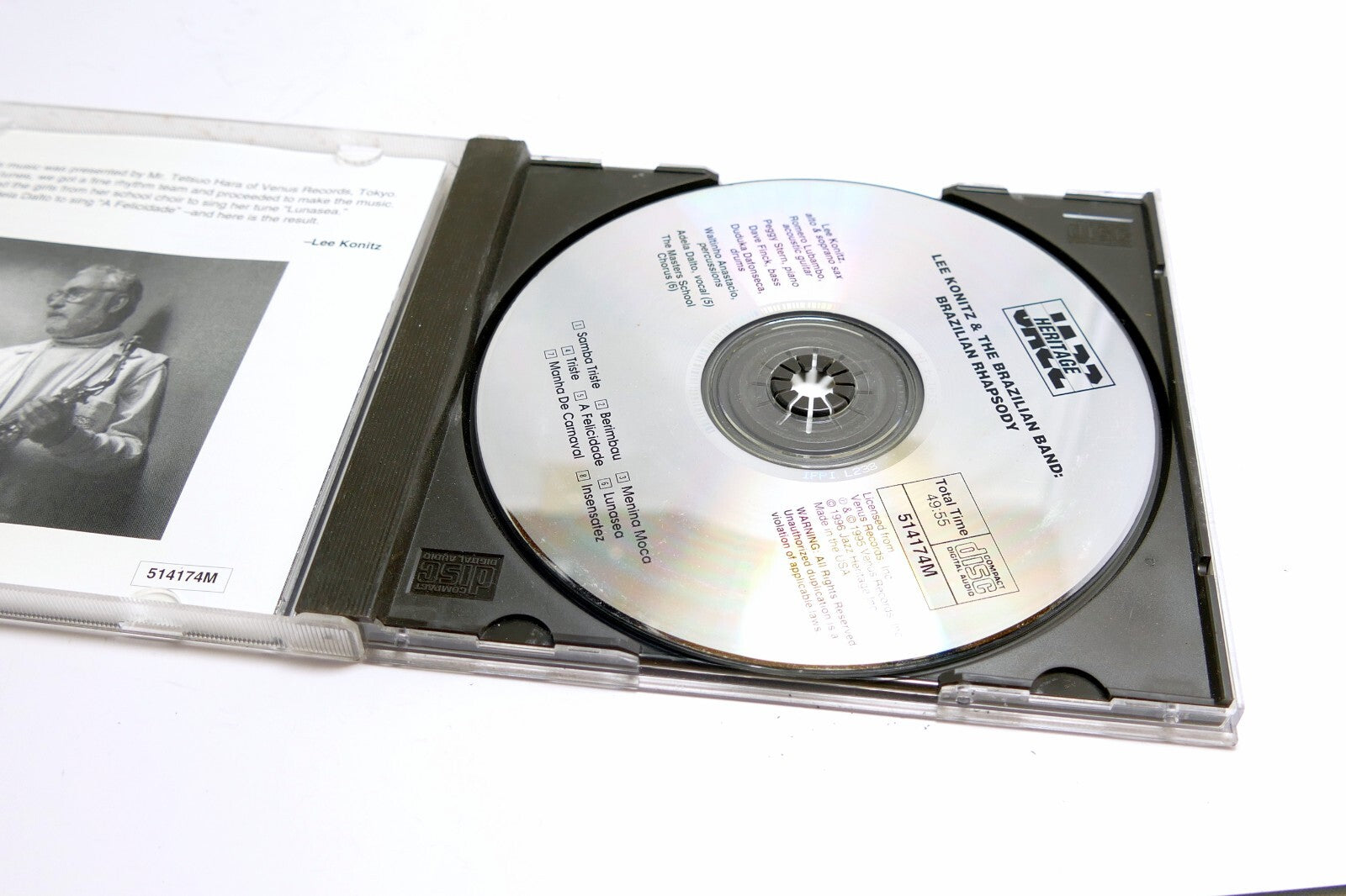 CD Lee Konitz & The Band Brazilian Rhapsody 1997 Venus Records 514174M Good