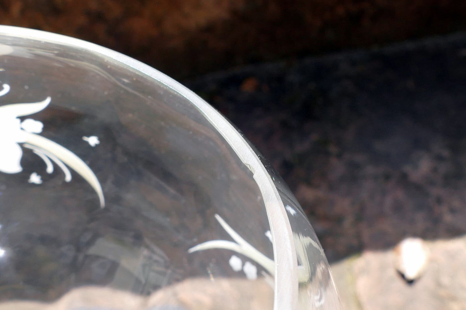 Glass Bowl Glass Bowl Globe 6" Floral Design European Collection
