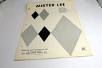 Mister Lee by Dixon Gathers Webb Pought   1957 Sheet Music The Bobbettes
