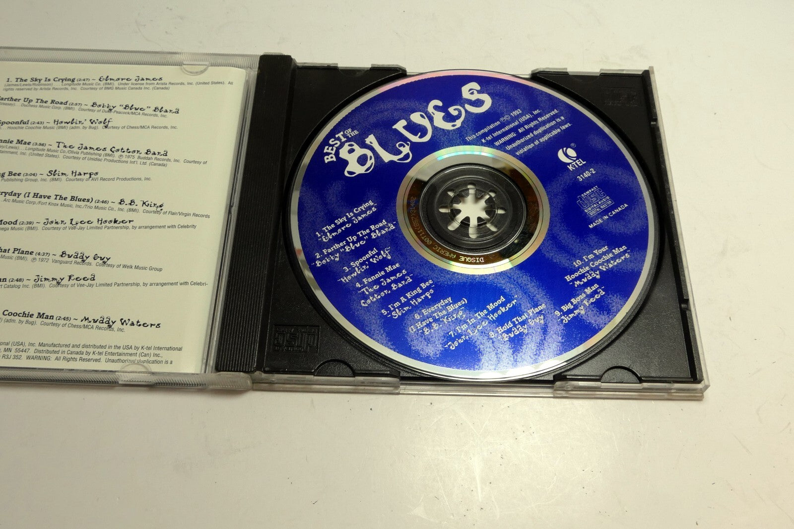 Best of the Blues - Music CD - Various Artists - 1993 3140-2 K-TEL