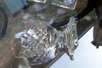 Waterford Goblet Wine Glass Set of 3 lot 5" Tall Square base Diamond